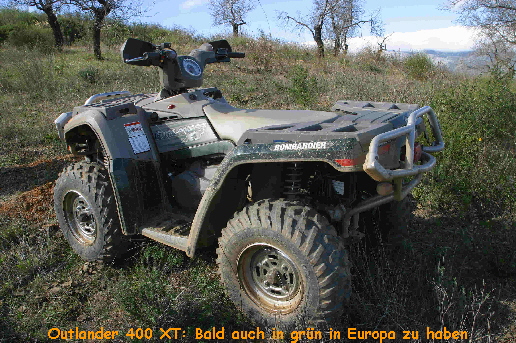 Outlander 400 XT: Bald auch in grn in Europa zu haben